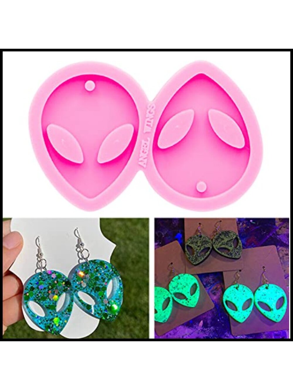 Silicone Resin Jewelry Molds for Epoxy Earring Keychain Making